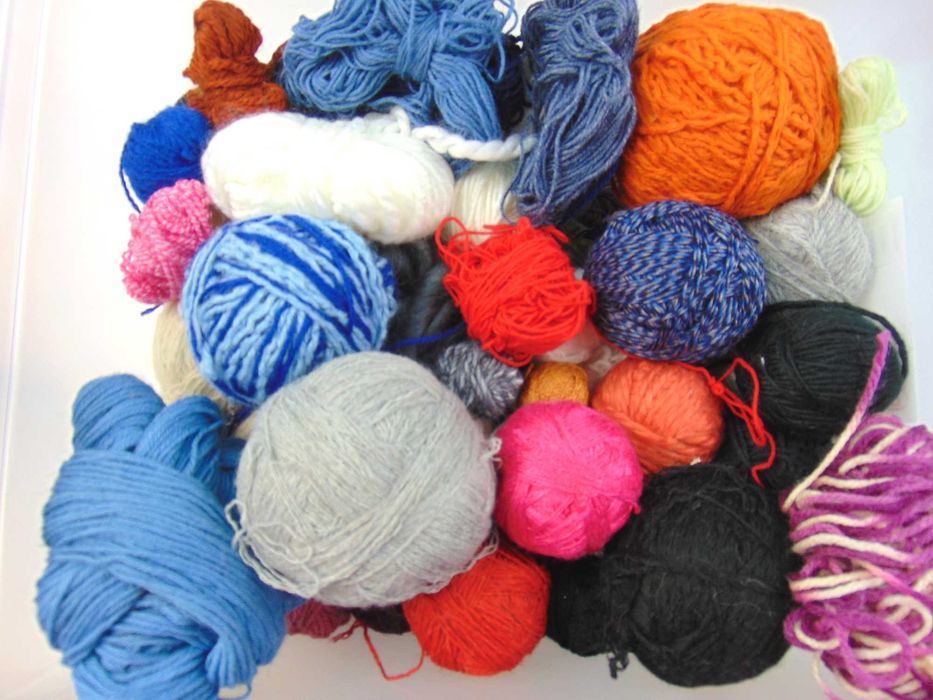 Włóczka włóczki kolorowe resztki 1kg/ zestaw nr4