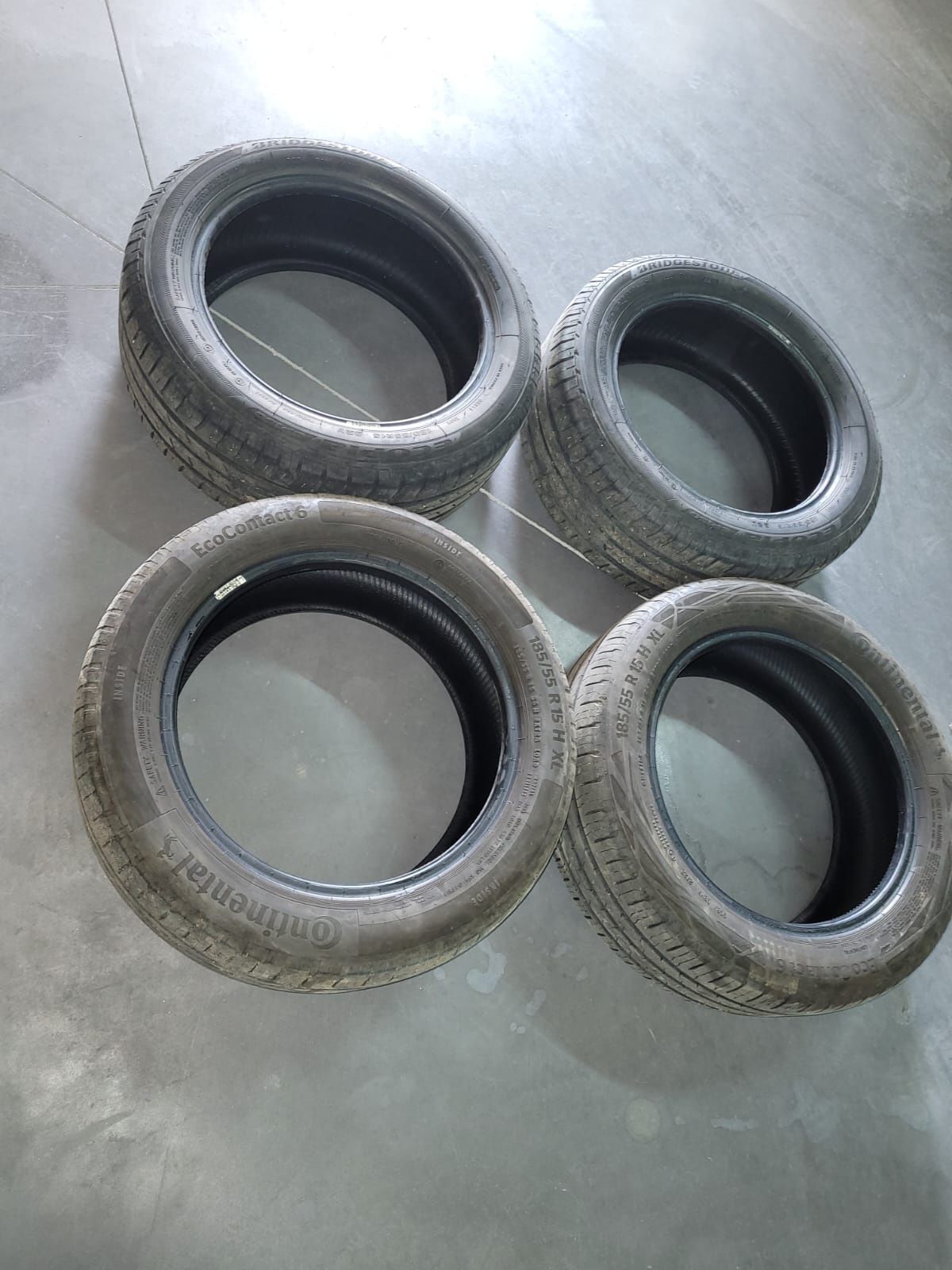 Pneus Bridgestone e Continental 185/55/R15