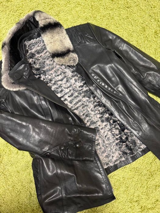 Демисезонний поданий піджак з натуральної хутра шиншили