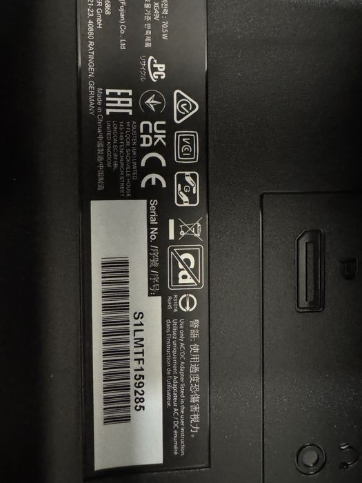 Monitor curvo ASUS ROG 49 polegadas  semi novo comprado em 2024