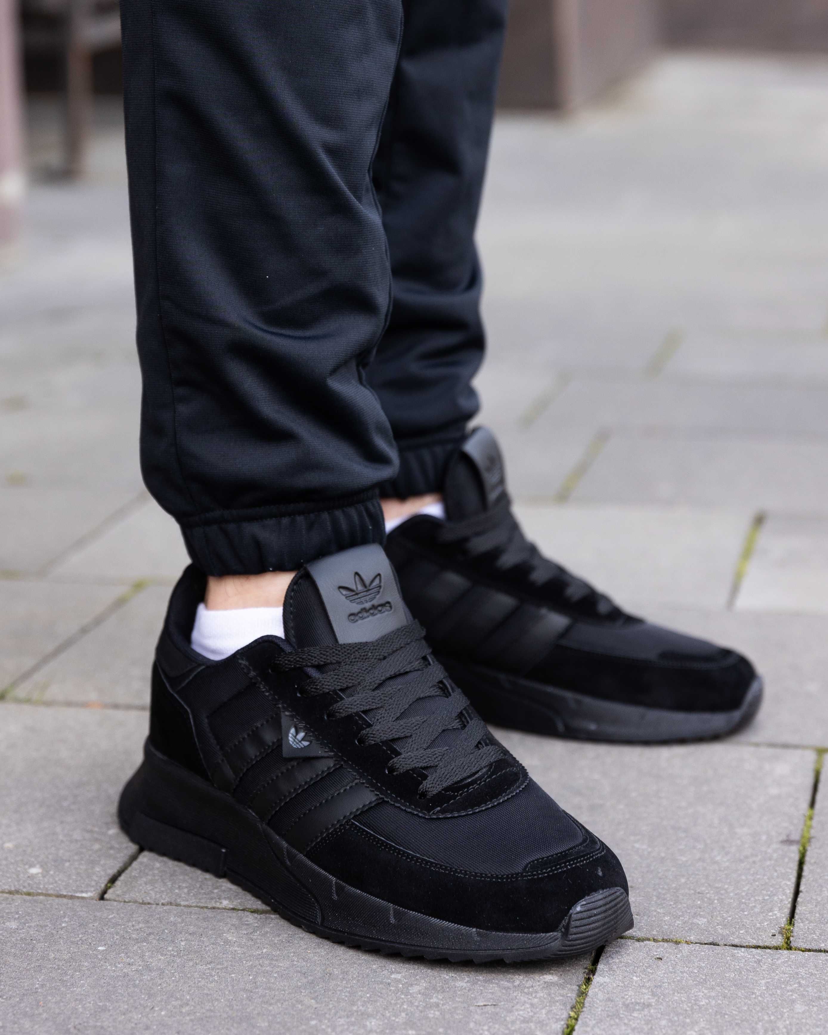 Кросівки чоловічі Adidas Retropy F2 Total Black Адідас Ретропай чорні