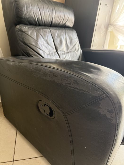 Skórzany fotel rozkładny