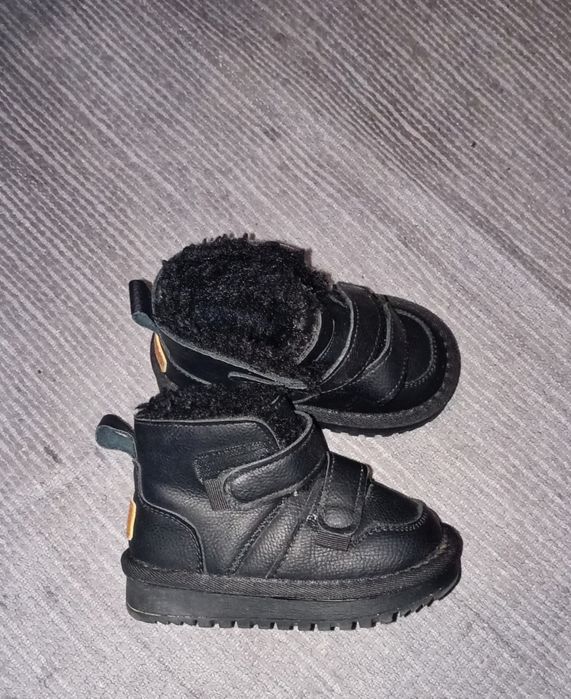Дитячі ботіки зимові дуже теплі чорні