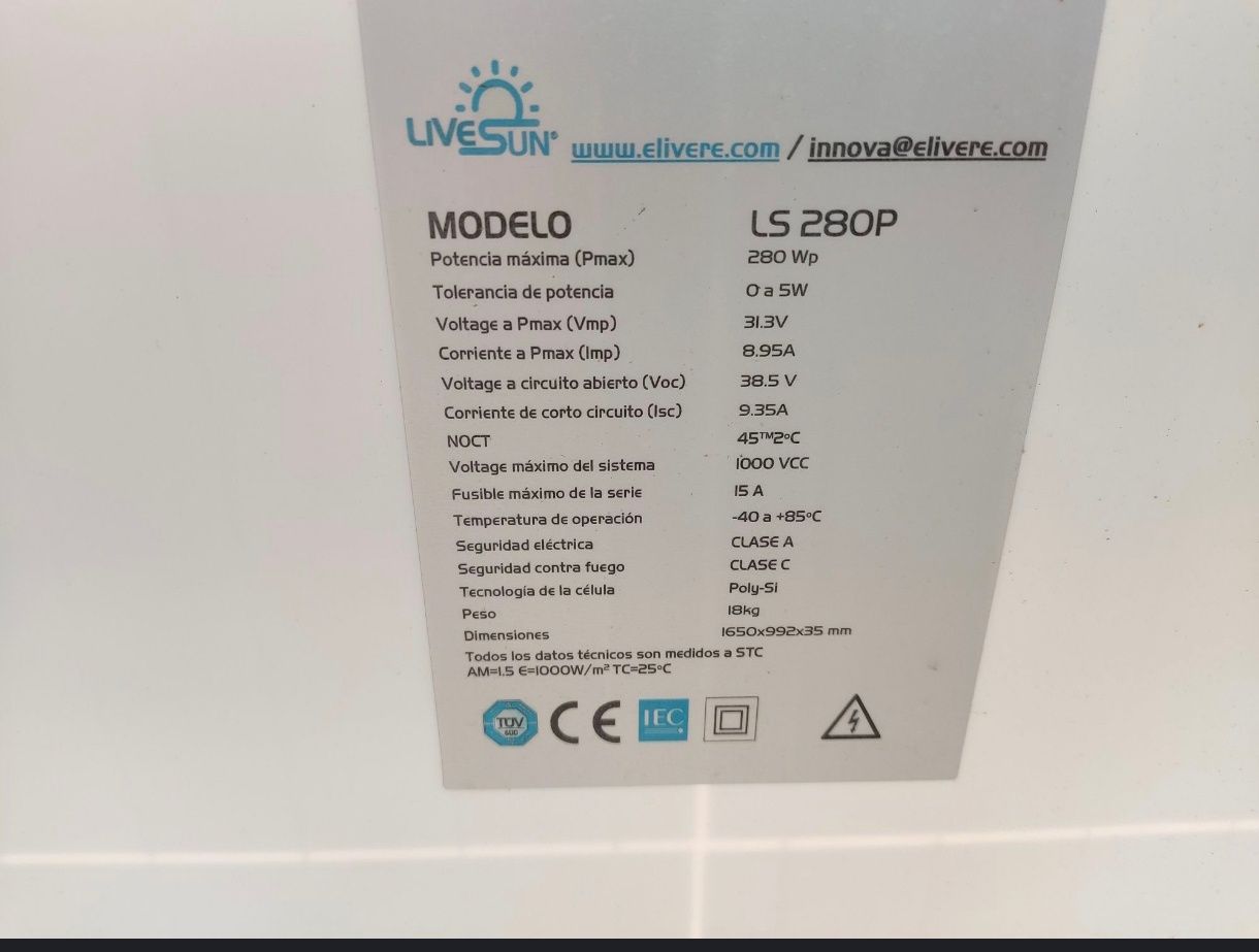 4 painéis solares 280w