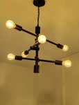 Lampa sufitowa Żyrandol Nashville 6 ramienna czarna