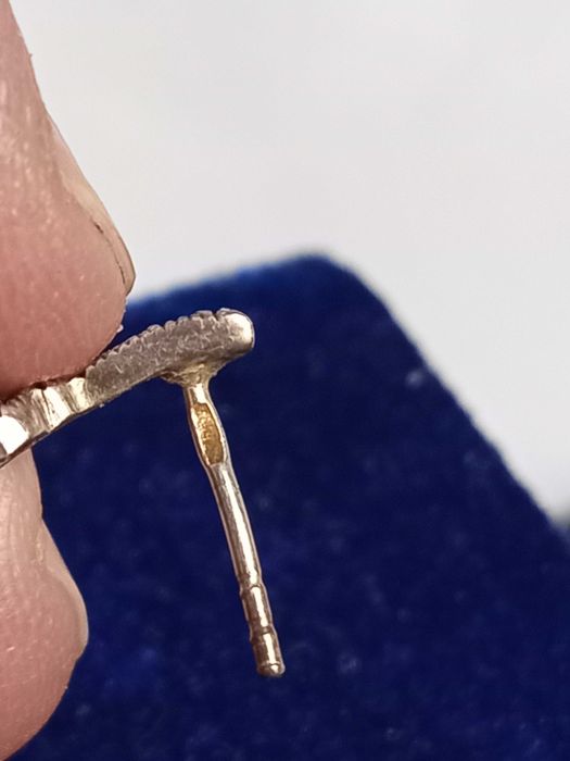 Серьги, капельное серебро, винтаж.