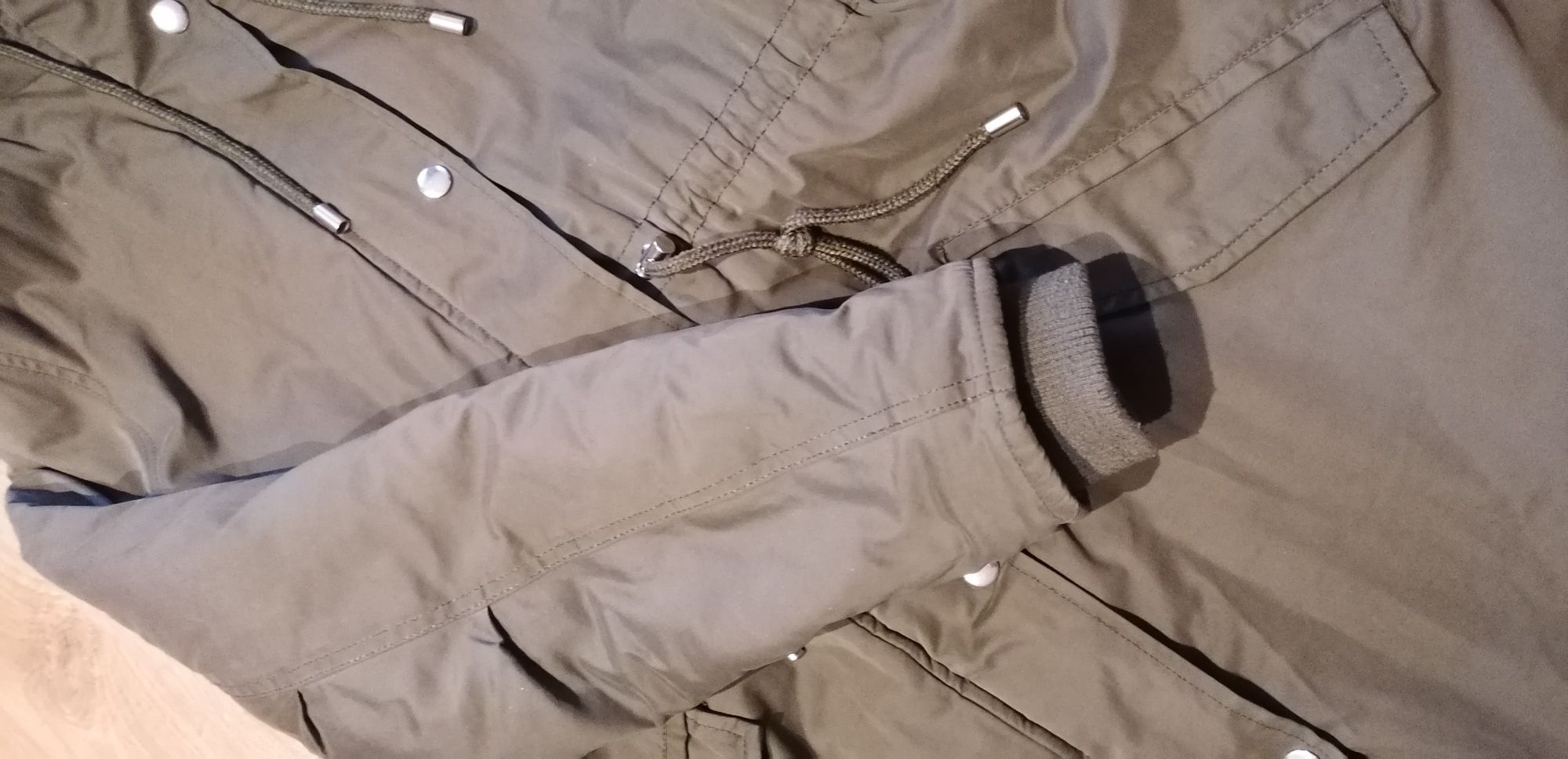 Kurtka ciążowa parka z kożuszkiem H&M MAMA