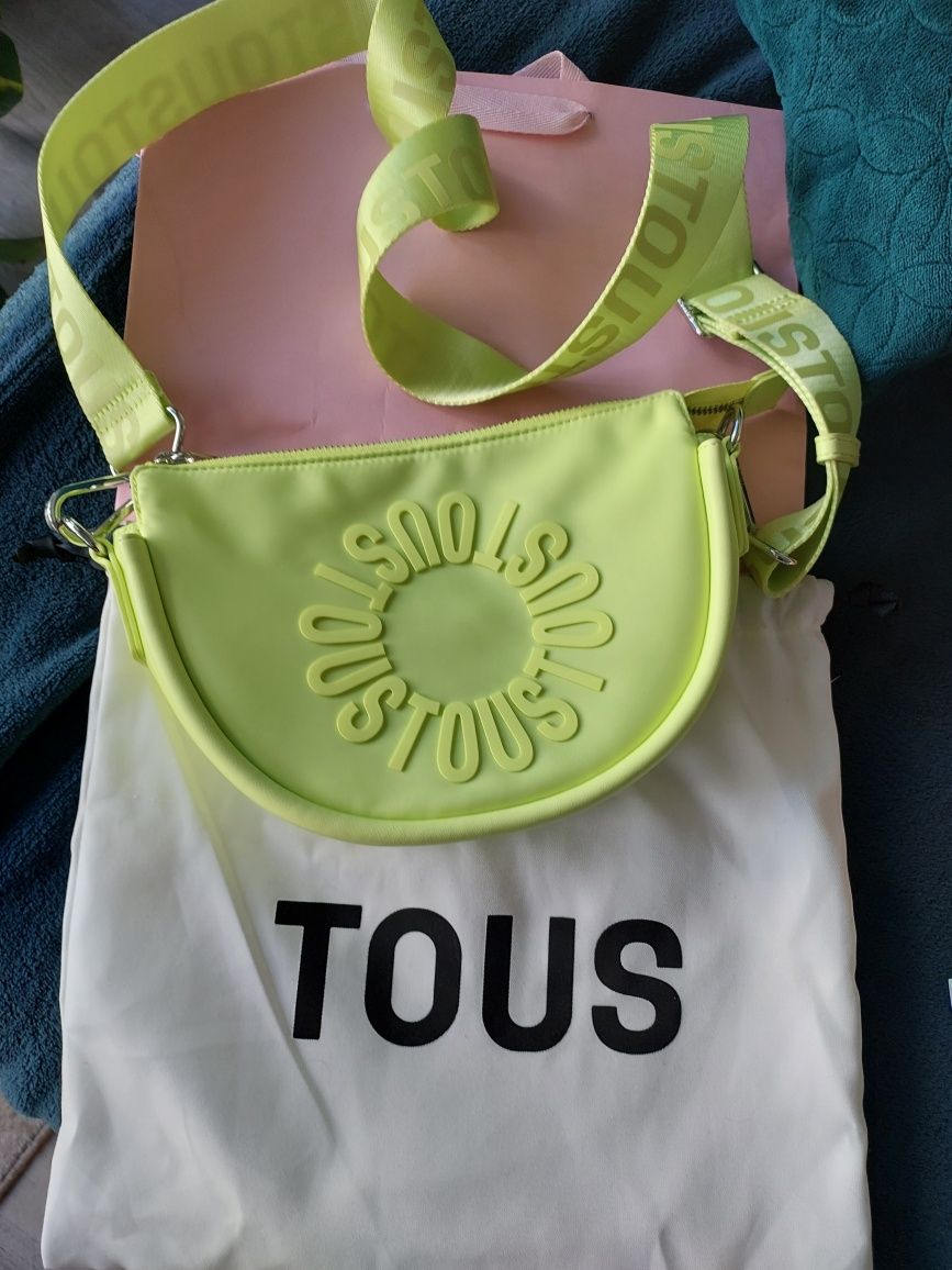 Torebka Tous Miranda soft limonkowa