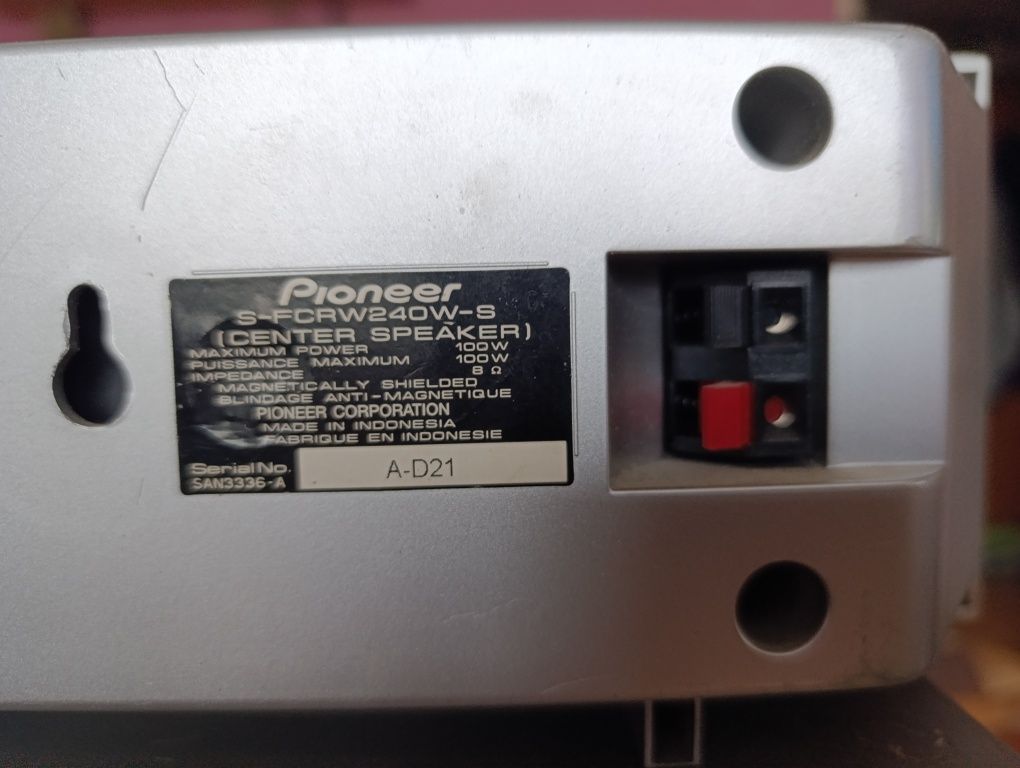 Pioneer sub + cent + sat.