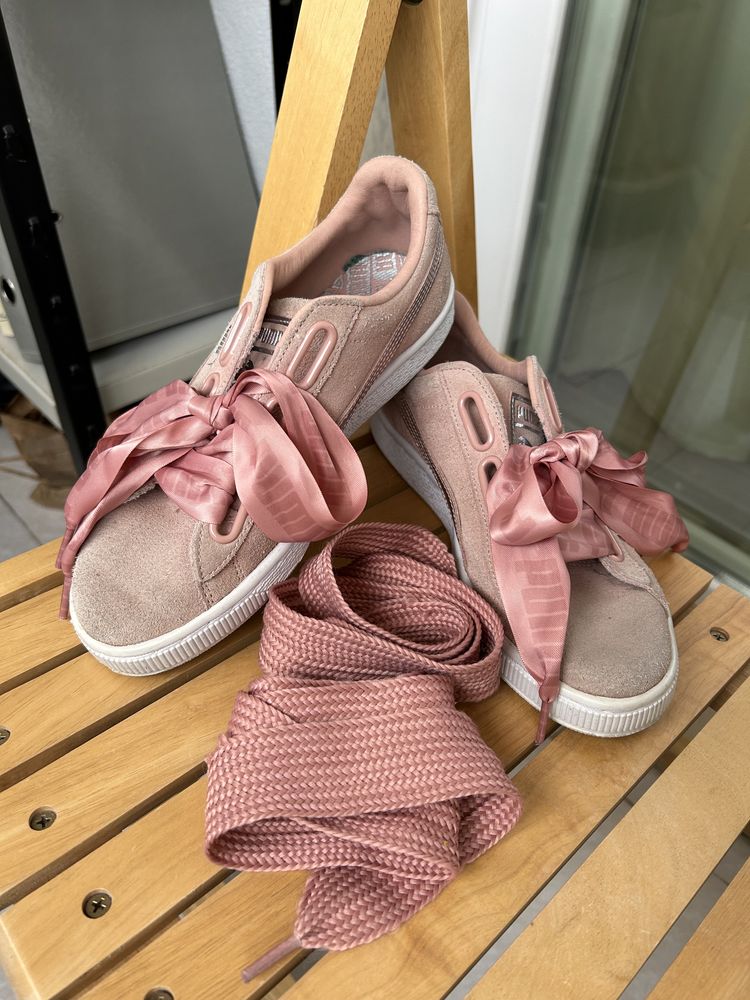 Puma Swede cor de rosa usados