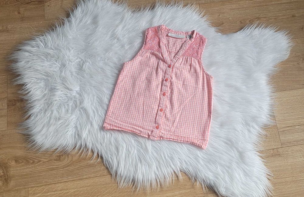 Koszula na ramiączka w kratkę, H&M, rozm. 134