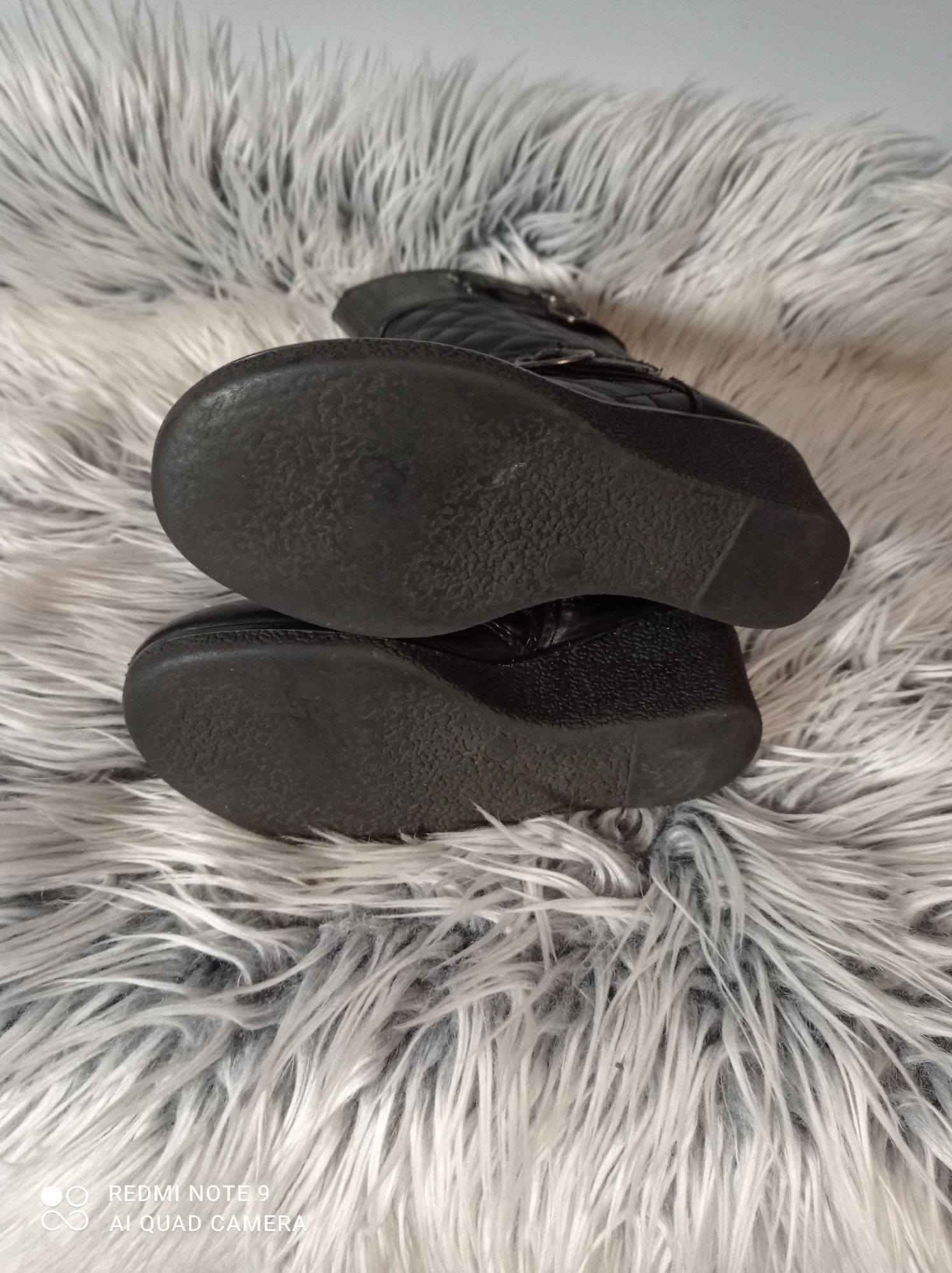 Botki kozaczki rozmiar 33 wkładka 20 cm czarne kozaki buty Tanio