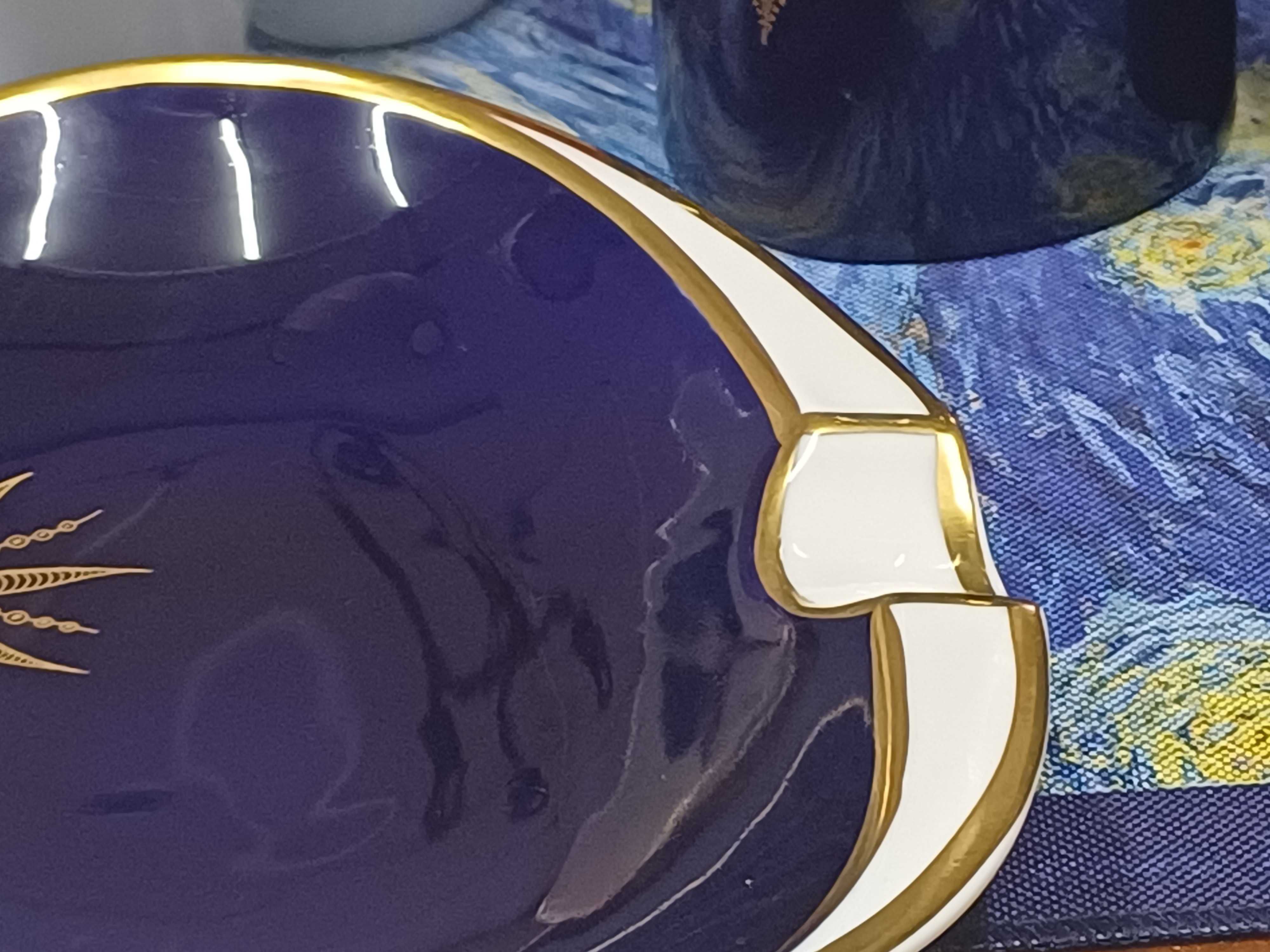 Popielnica na cygaro porcelana Weimar Astor Echt Kobalt (P.136)