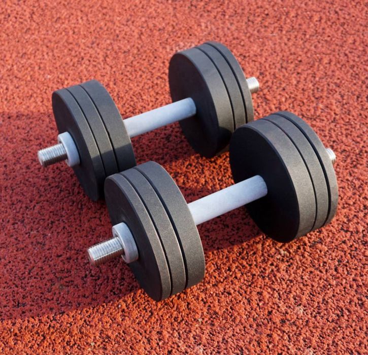 Розбірні гантелі по 10 12 16 18 20 22 24 30 40КГ з покраскою, розбірні