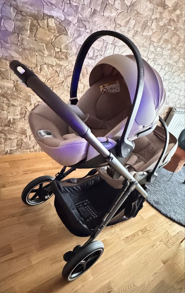 Carrinho Cybex Gazelle S + 2 Baby Coques Cloud T i-Size + Isofix