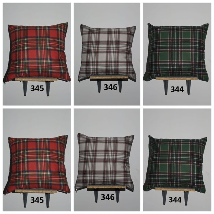 Zestaw poszewek w kratę świąteczna - 6 zt / 42 zł