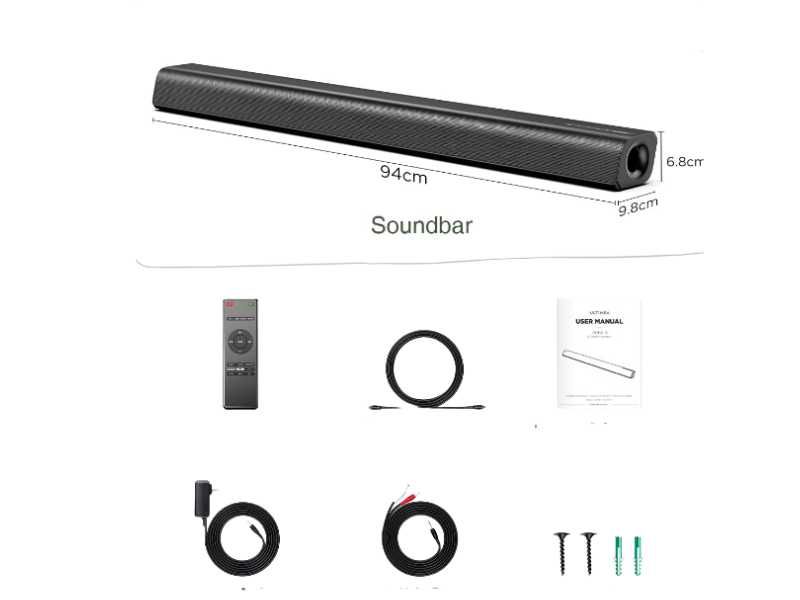 DOMOWE KINO soundbar mocny 120W głośnik + pilot sterujący