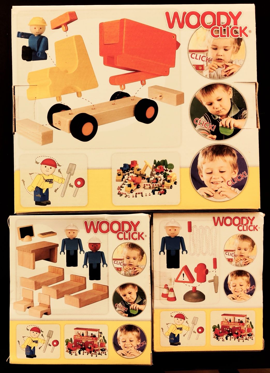 TANIO Klocki drewniane Woody Click - za 3 komplety 36  zł