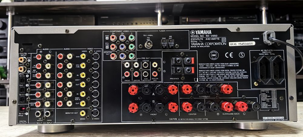 Ресивер Yamaha RX-V650/4Ω/Optical/пульт