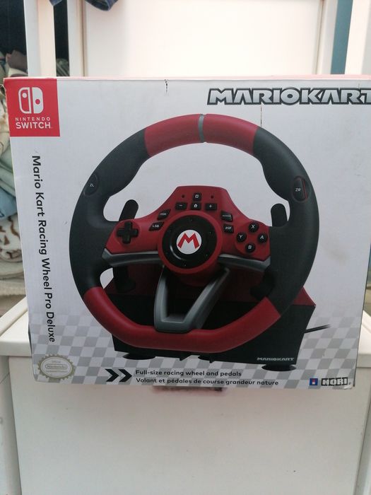 Ігрове Кермо з педалями Nintendo HORI Mario Kart Racing Wheel  Deluxe