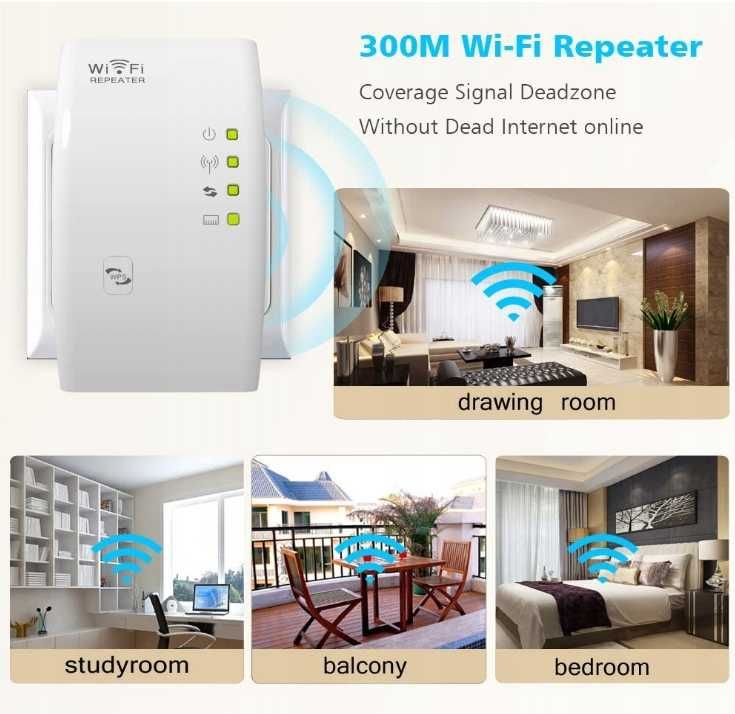 MECO Wzmacniacz WiFi 300Mb/s Repeater AP WPS LAN