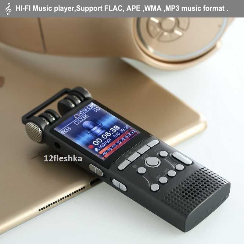 Профессиональный цифровой диктофон Savetek GS-R06 8Гб+64гБ 100 час.