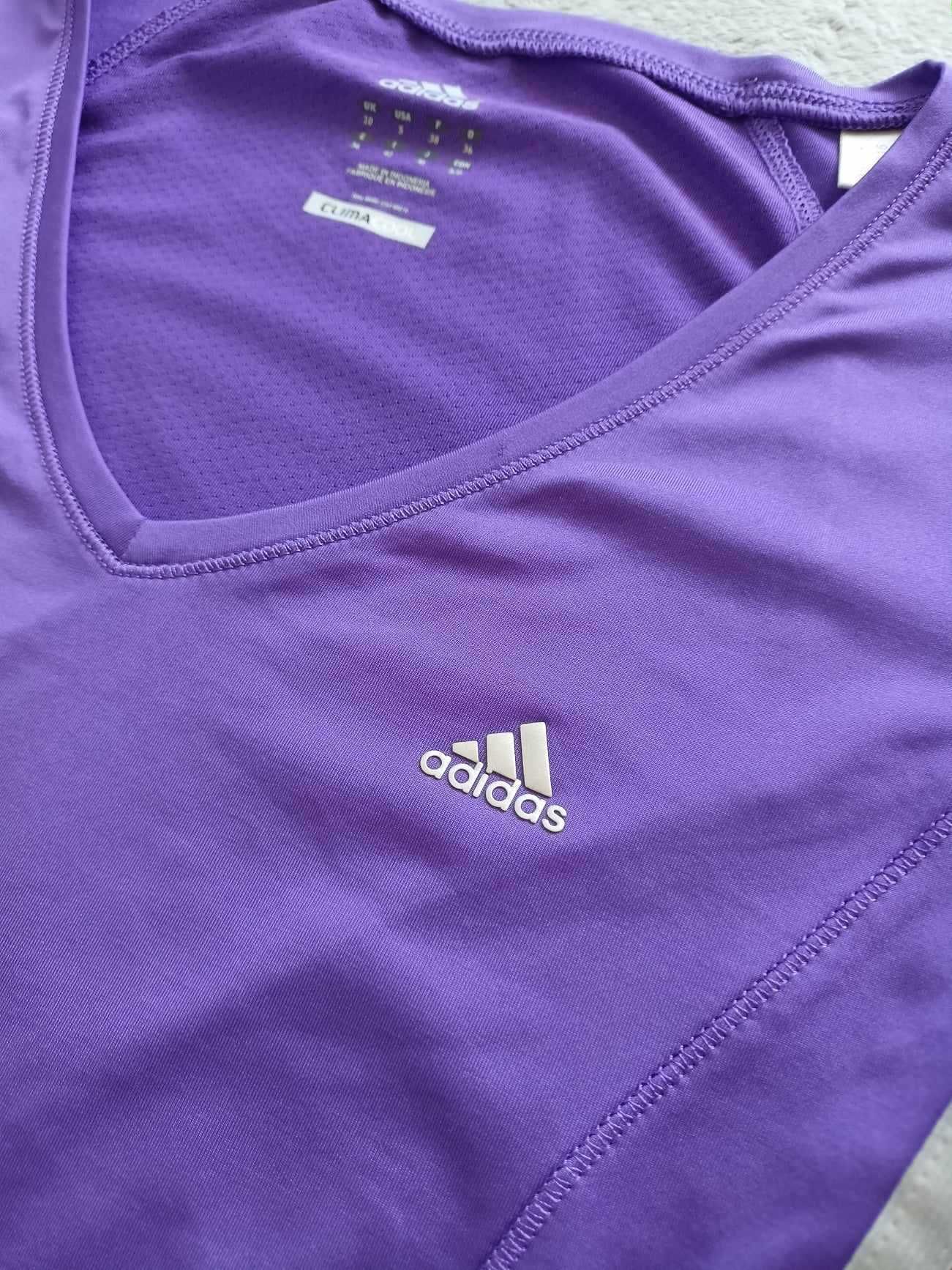 Damski t-shirt/koszulka treningowa Adidas - fioletowy, rozmiar S/M