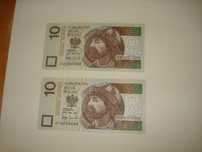 10 zł 1994 2 banknoty kolekcjonerskie sewrie KG i KF