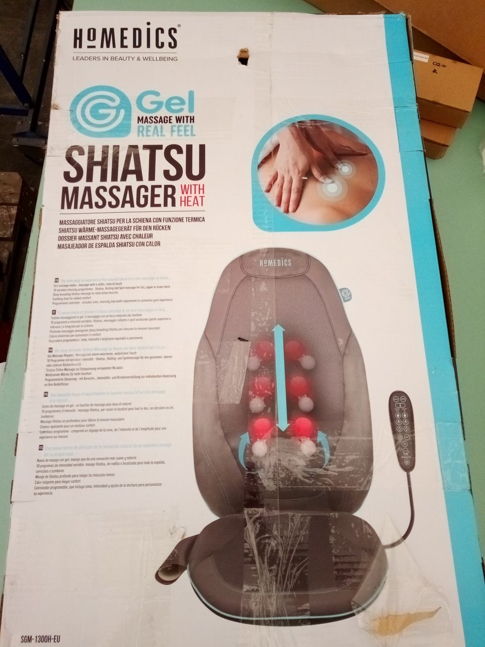 Homedics SGM-1300H-EU mata masująca kark lędźwie plecy grzanieShiatsu