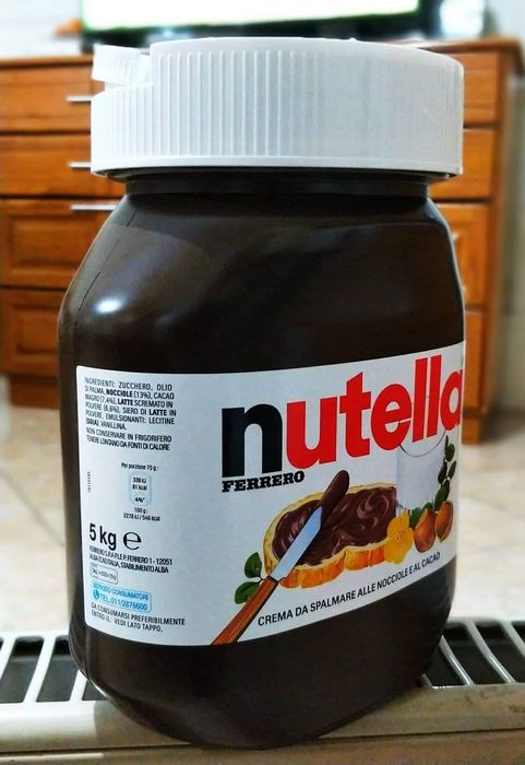 Balde de Nutella 5kg - Decoração - Prenda Natal