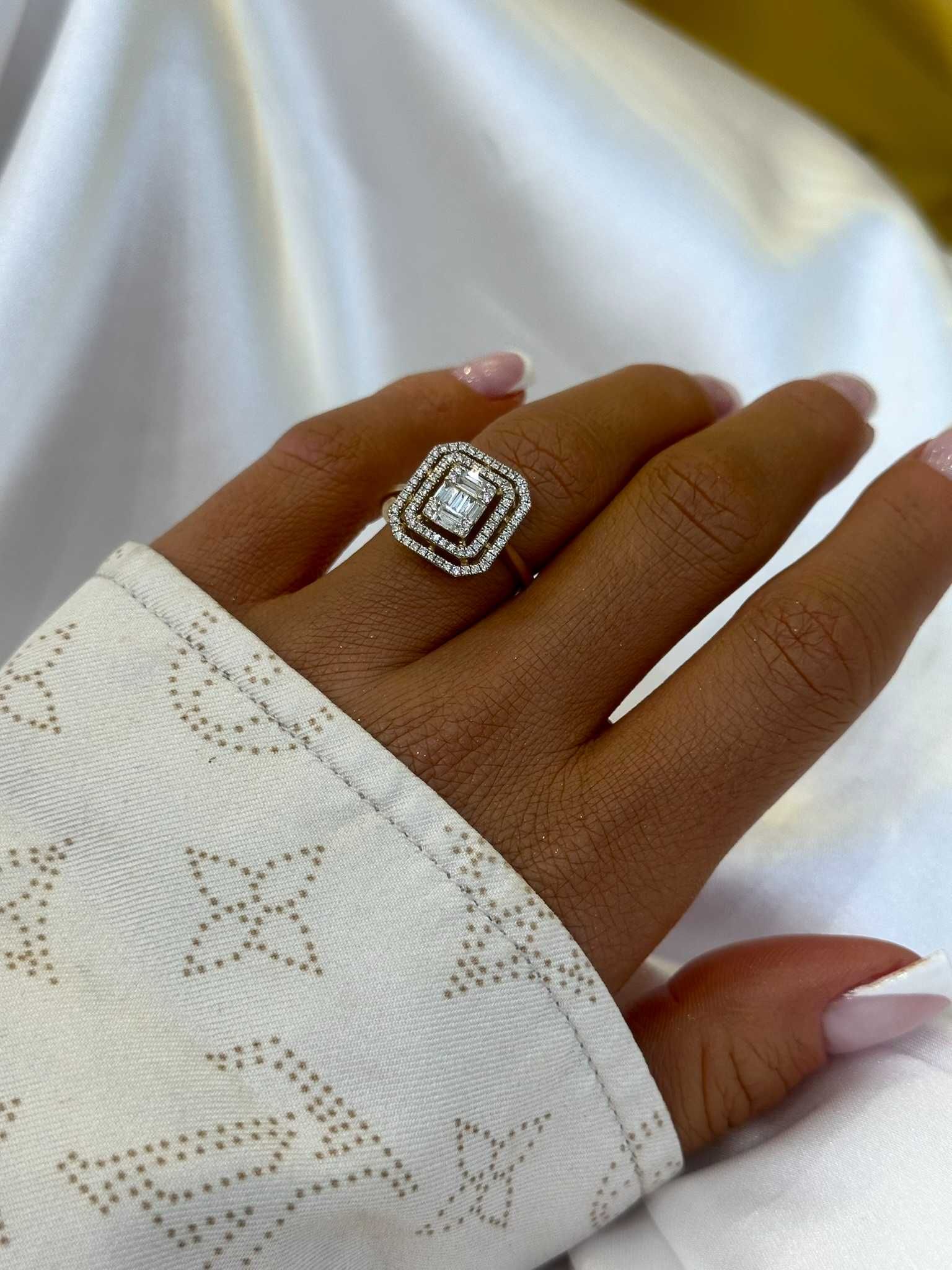 Pierścionek z diamentami naturalnymi 0.41ct