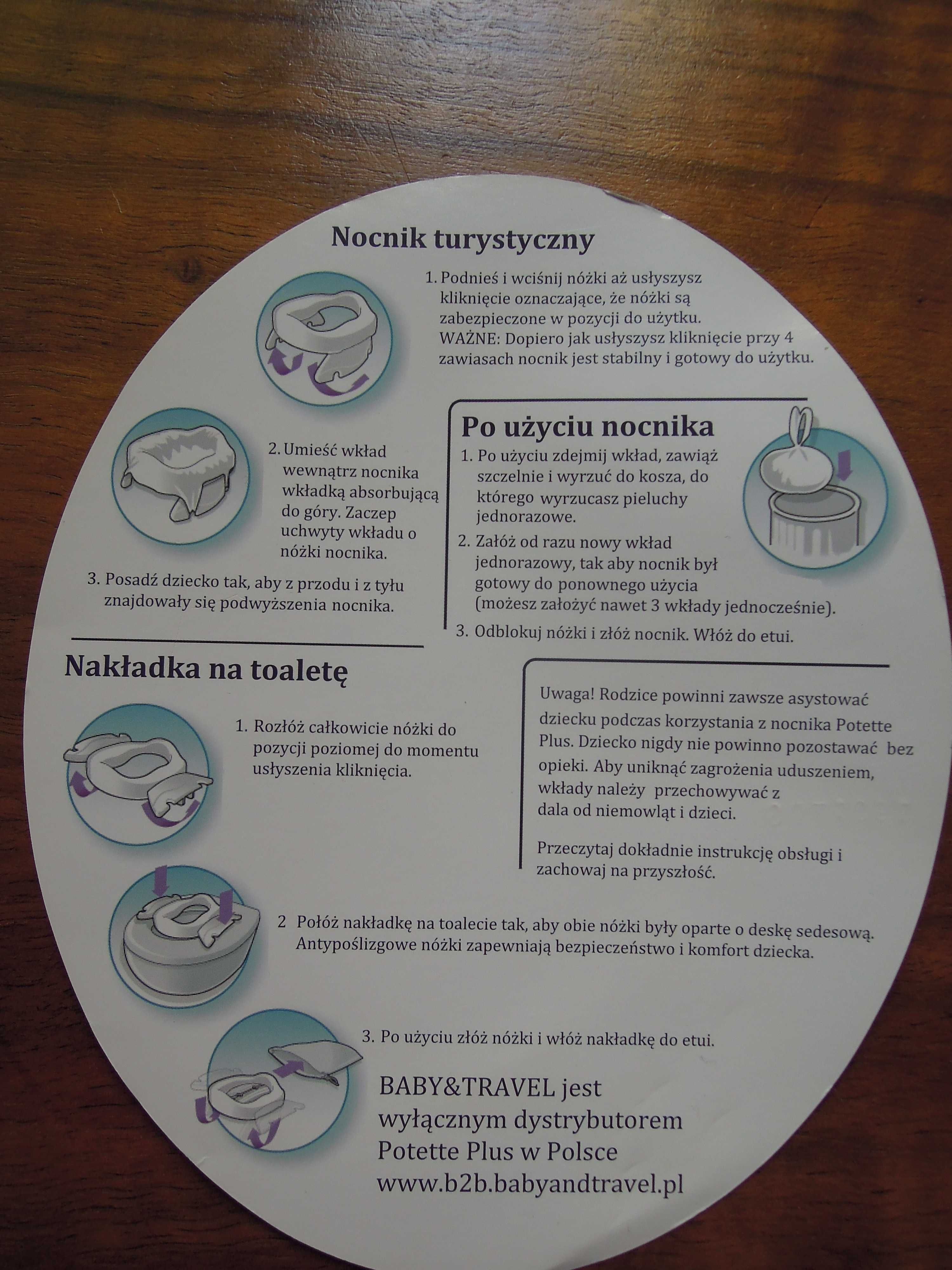 Potette Plus, Nocnik turystyczny i nakładka na toaletę (2w1)