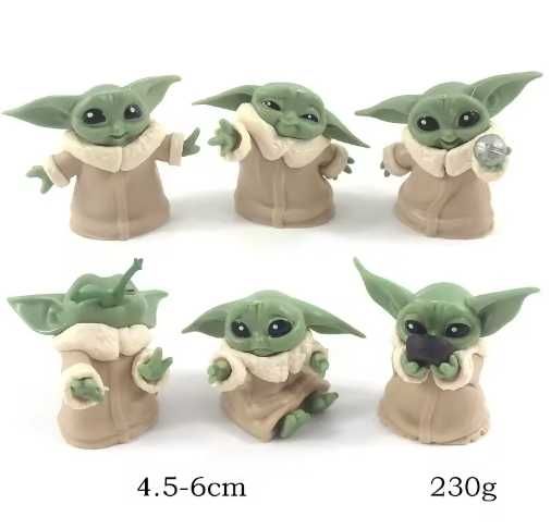 Conjunto de 5 figuras de baby ioda/ star wars NOVO ENVIO GRÁTIS