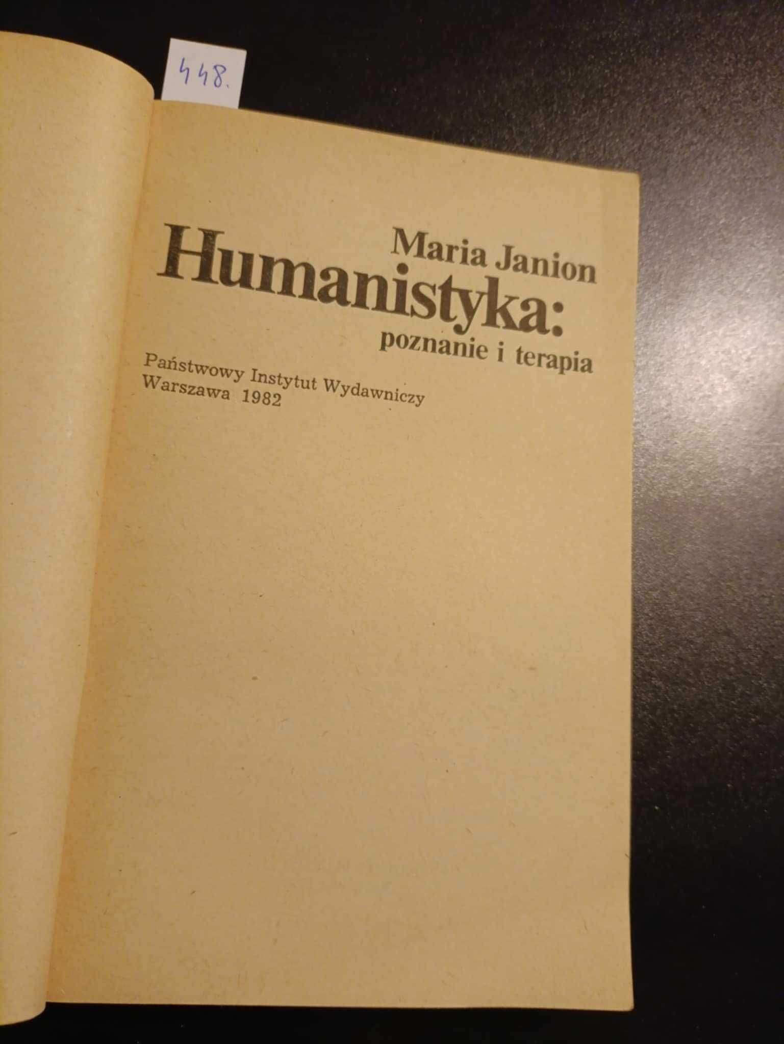 Humanistyka poznanie i terapia - Maria Janion