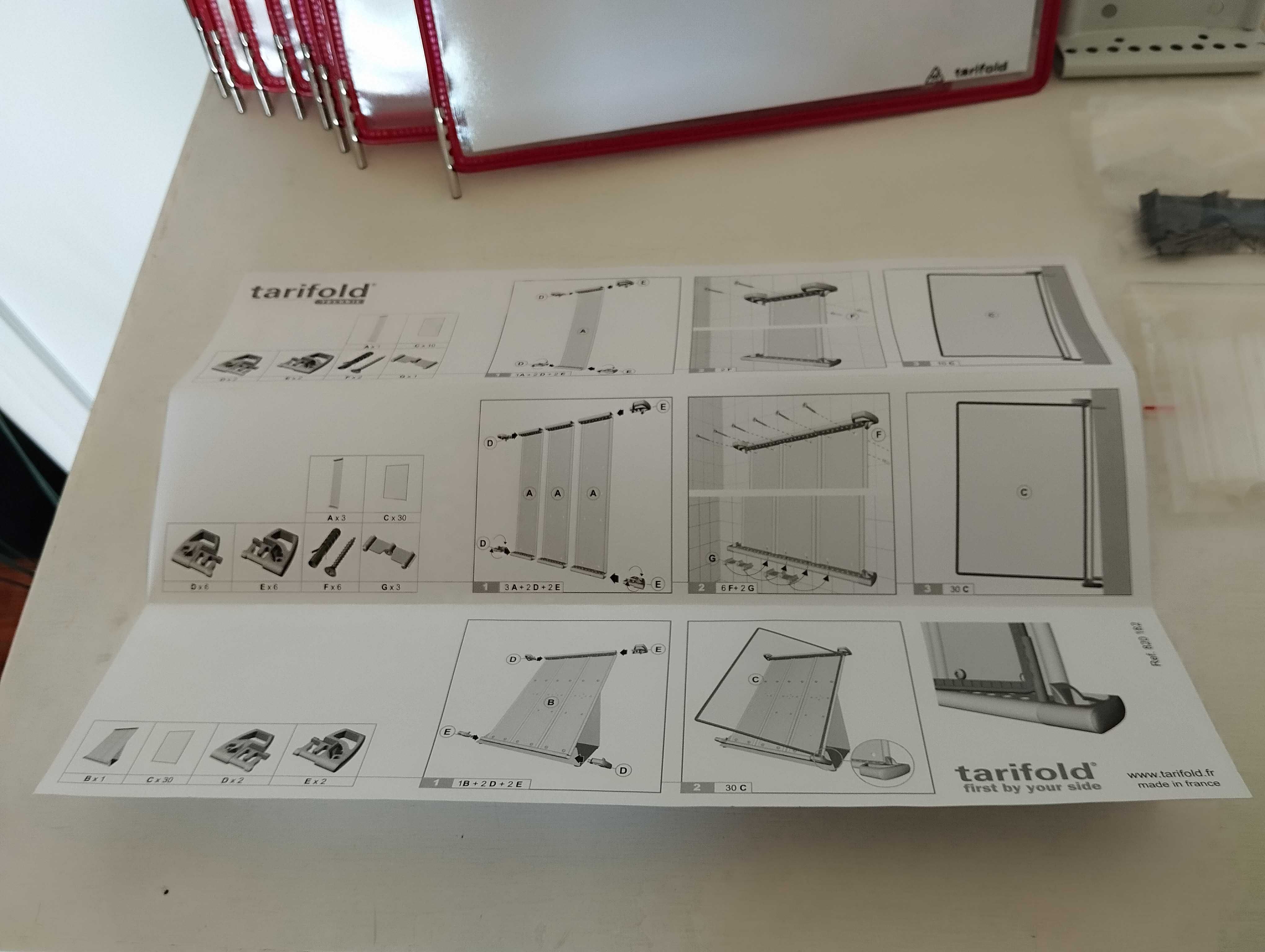 Porta documentos Tarifold A4 com suporte de parede