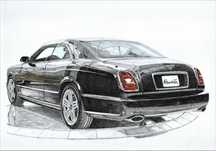 Rysunek samochodu Bentley Brooklands format A4