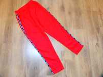 PrettyLittleThing spodnie dresowe eleganckie czerwone z lampasem 38 M
