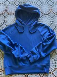 Cropp top crop niebieska letnia bluza  z kapturem hoodie  34 36 xs s m
