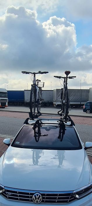 Bagażnik dachowy rowerowy Passat B8 sedan + 2 uchwyty rowerowe VW ASO