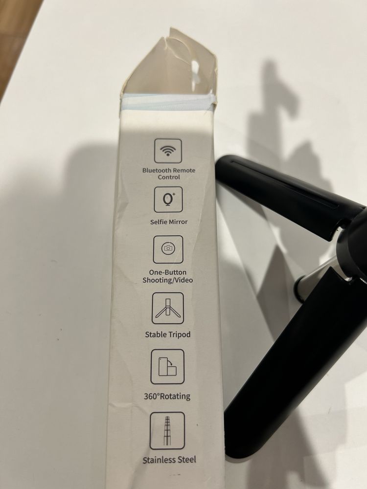 Tripod na telefon, rozkładany, selfie stick, pilot na bluetooth