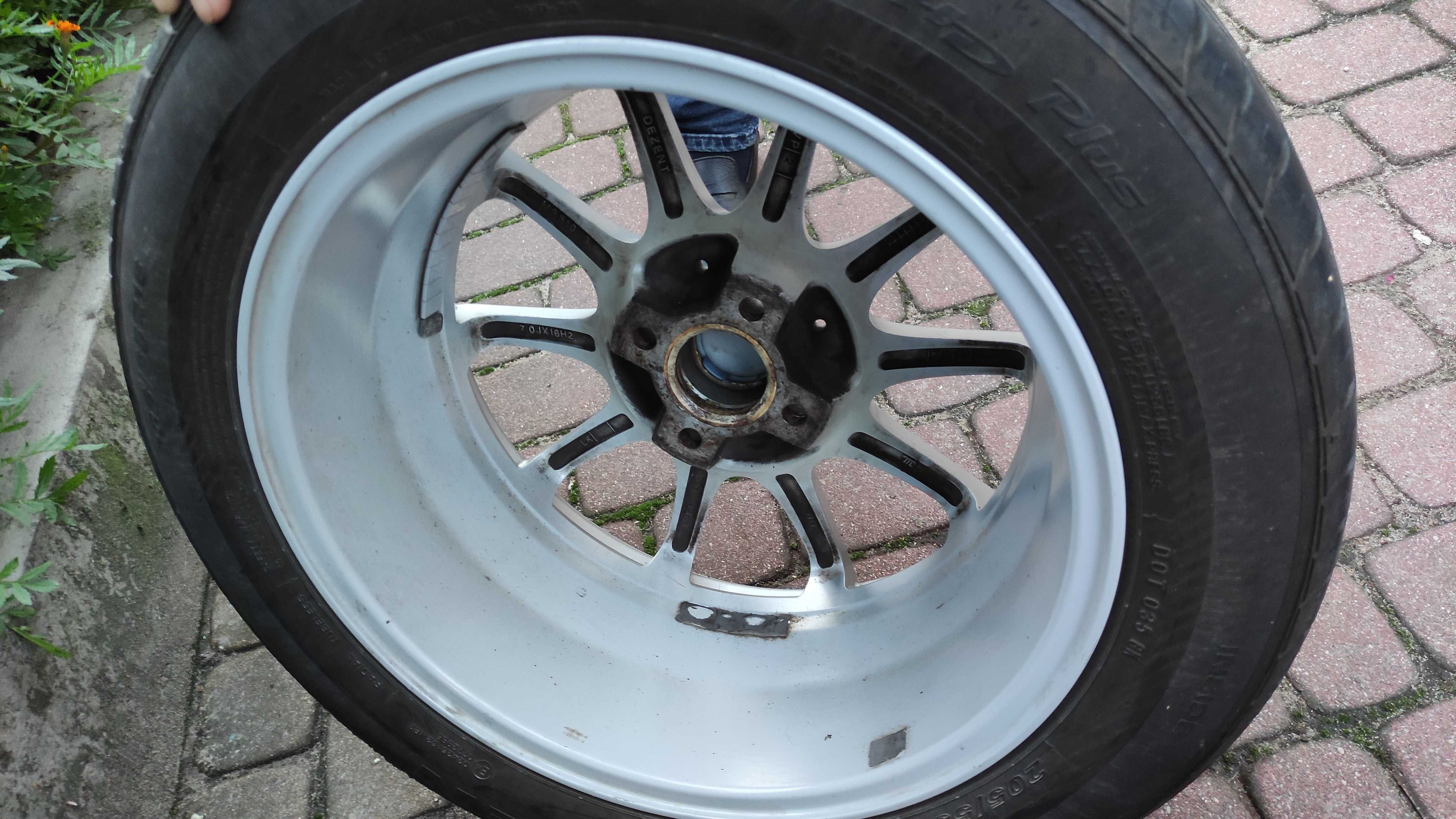 Felgi Dezent 16" 4x100, opony letnie Nexen N'Blue HD Plus 205/55/R16