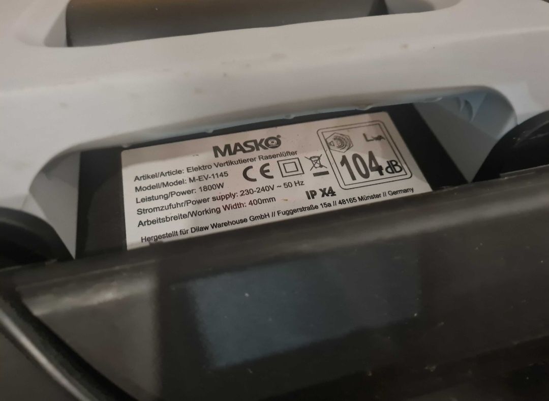 Elektryczny wertykulator kultywator 2w1 napowietrzacz trawnika 1800 W