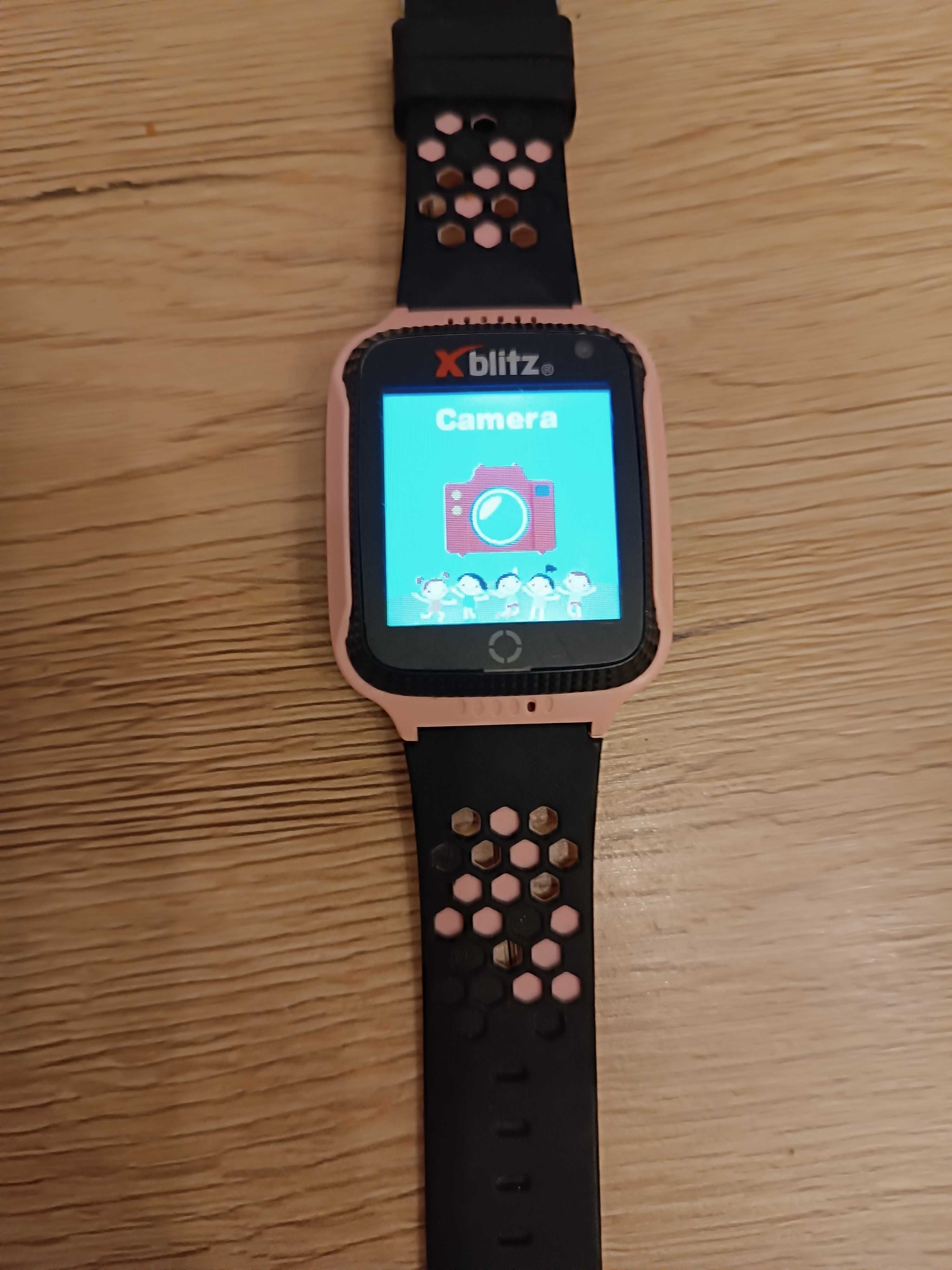 Smartwatch xblitz kids różowy zegarek dziecięcy na kartę, GPS