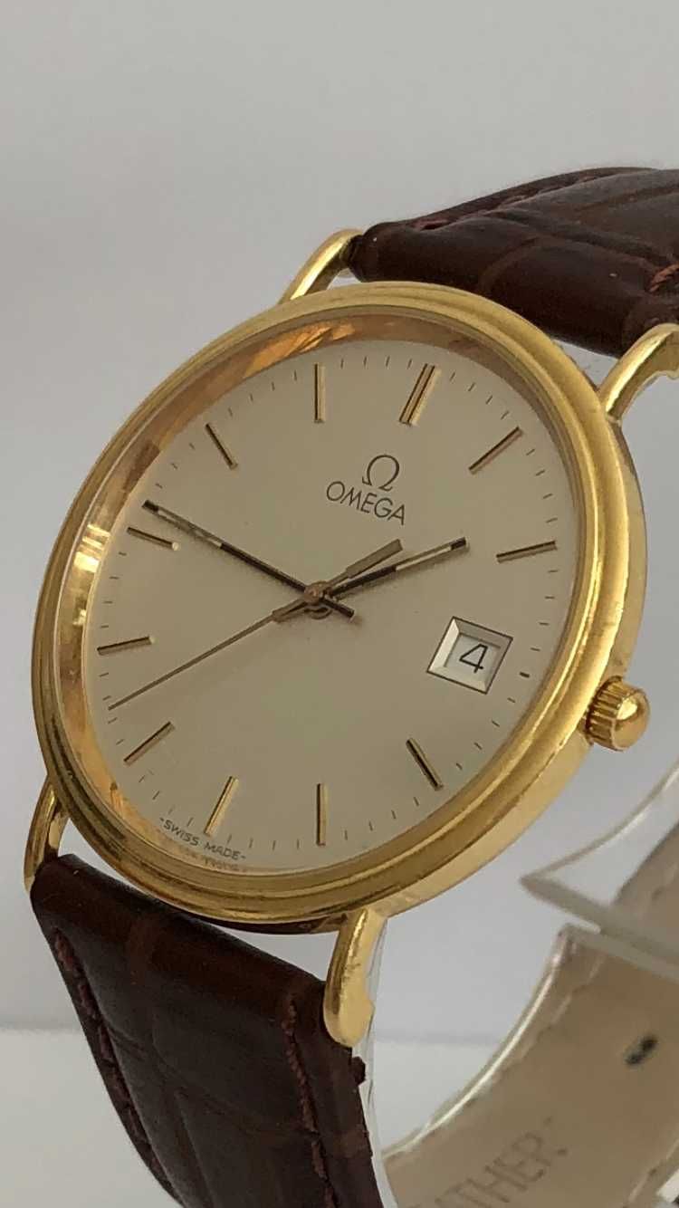 Omega złota 18K (karat), zegarek męski, SUPER
