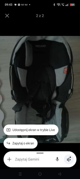 Recaro fotelik z isofix