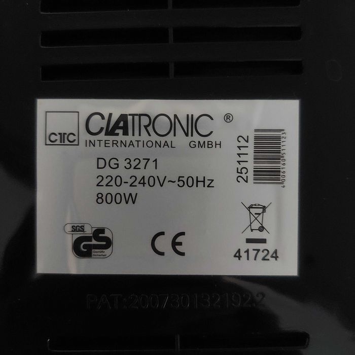 Parowar Clatronic DG3271 - mało używany, 1 wł, bez uszkodzeń