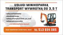 usługi minikoparka wiertnica montaż oczyszczalni sciekow roboty ziemne