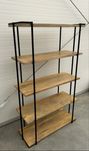 Regał loftowy 170×105×40 cm – drewno + czarny metal, stan bardzo dobry