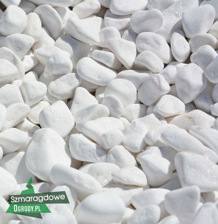 Otoczak Thassos grecki śnieżno - biały frakcja 2-4cm kamień ogrodowy