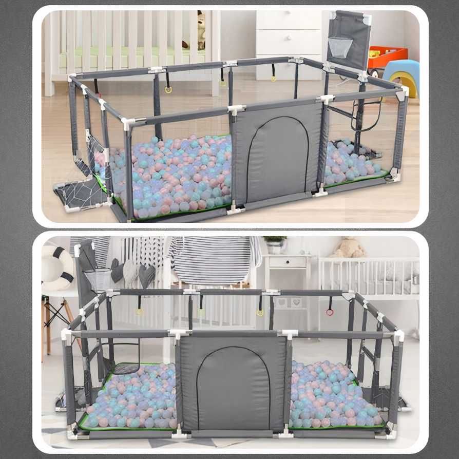 Kojec dla Dzieci Premium – Plac Zabaw z Suchym Basenem 180x120 cm